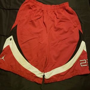 Jordan Basketball Shorts. Red/Black